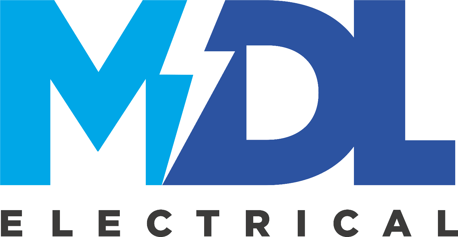 MDL Electrical blue and black logo
